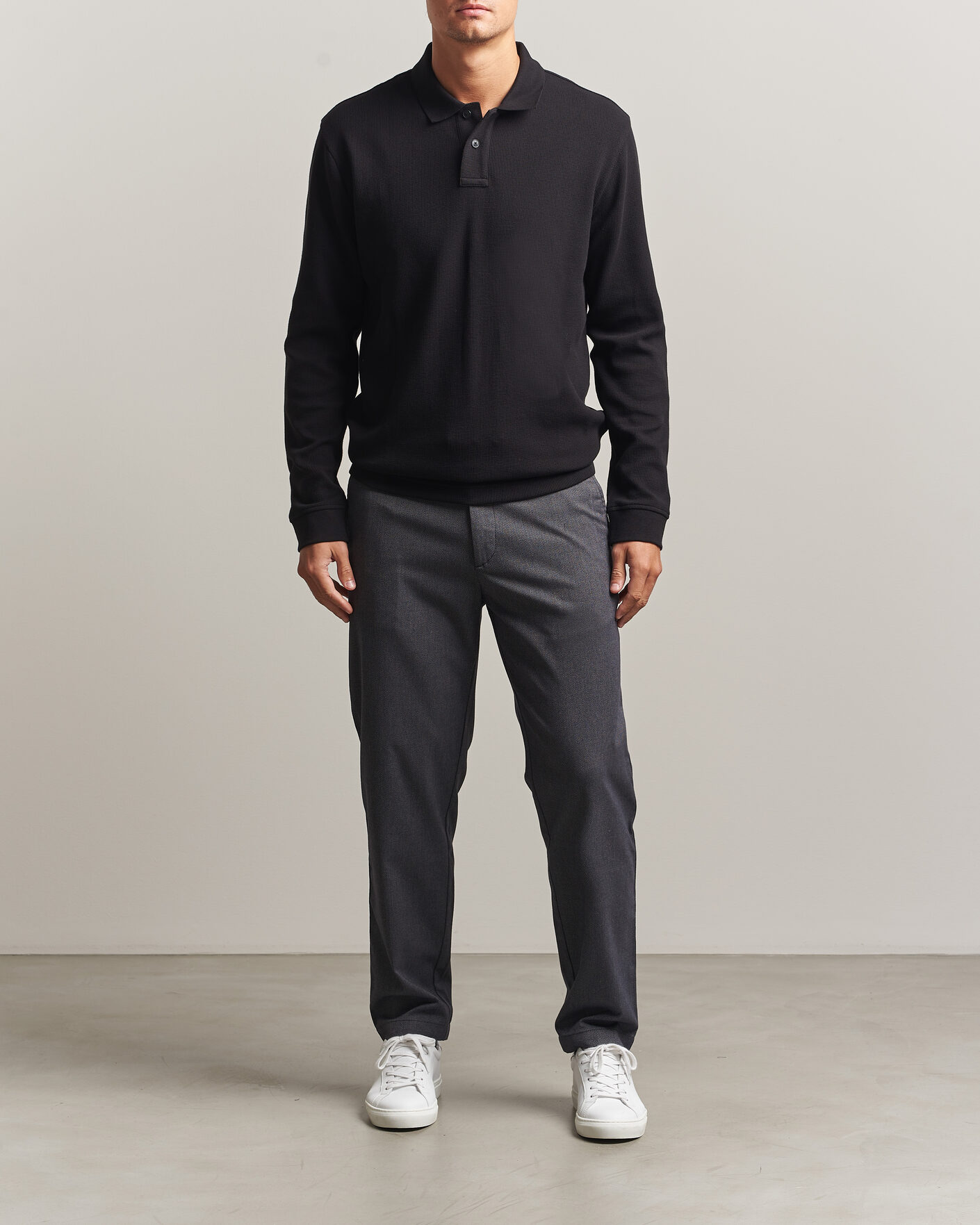 Mies | Puserot | BOSS ORANGE | Petempesto Polo Sweater Black