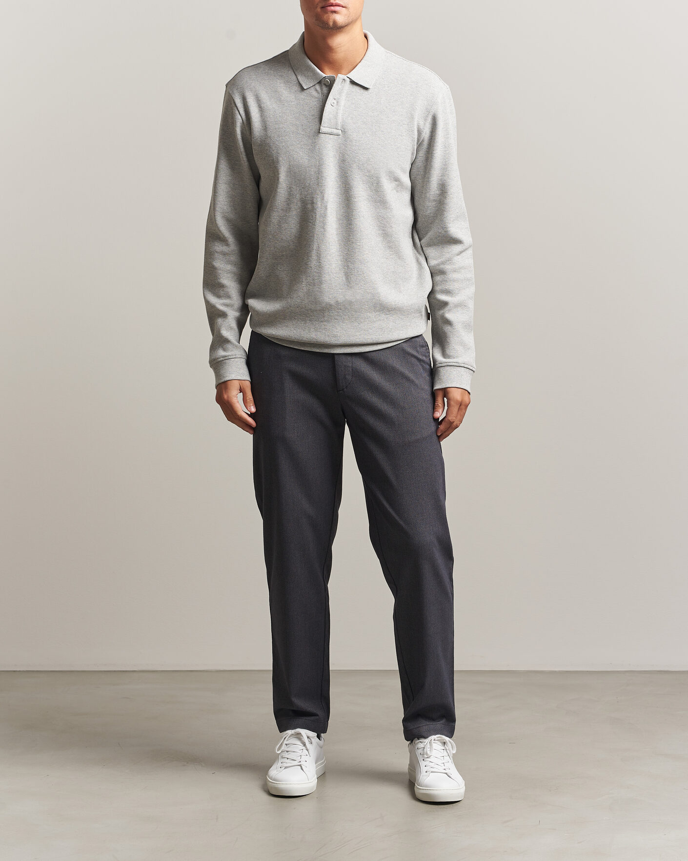Mies | Puserot | BOSS ORANGE | Petempesto Polo Sweater Open Grey