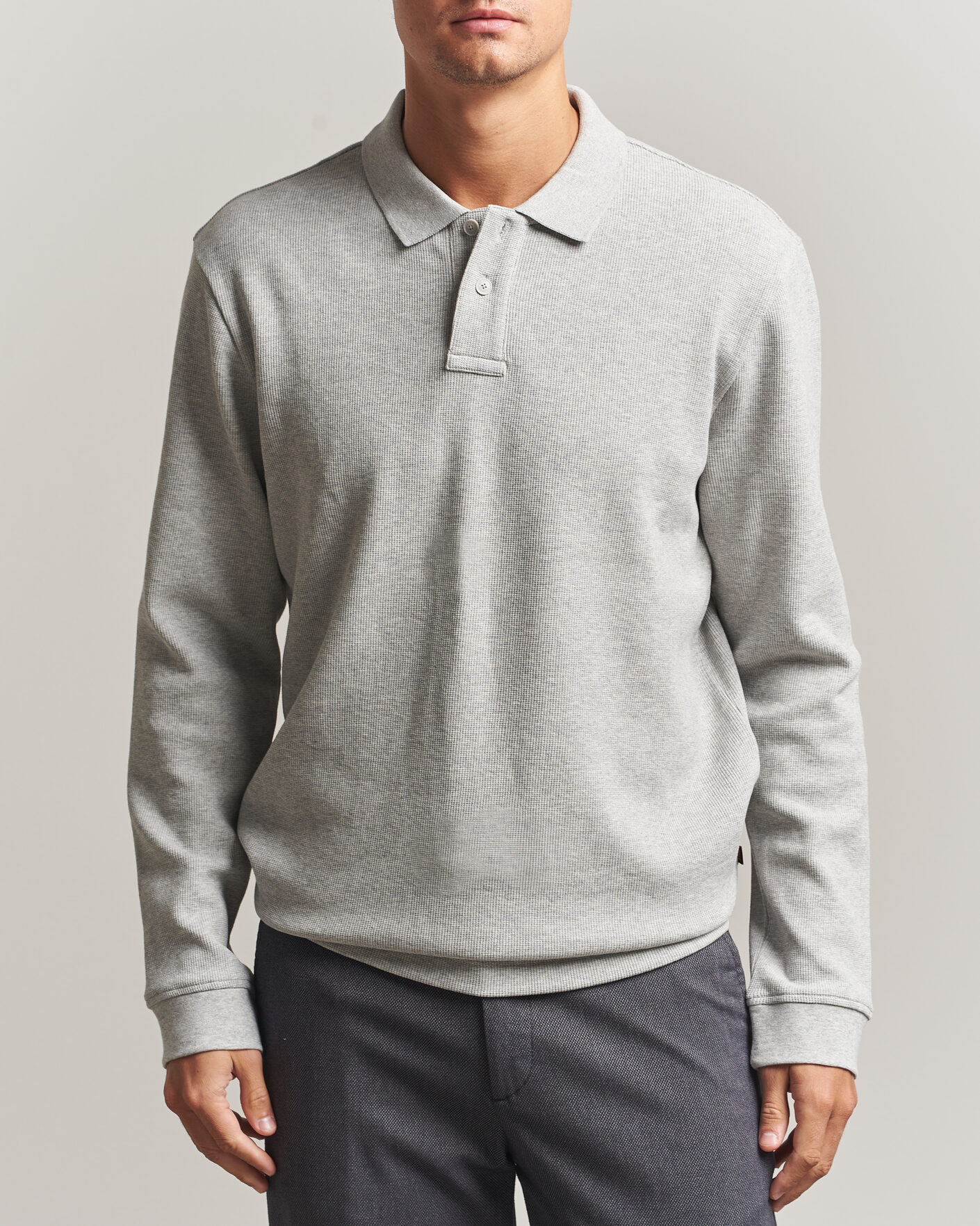 Mies | Puserot | BOSS ORANGE | Petempesto Polo Sweater Open Grey