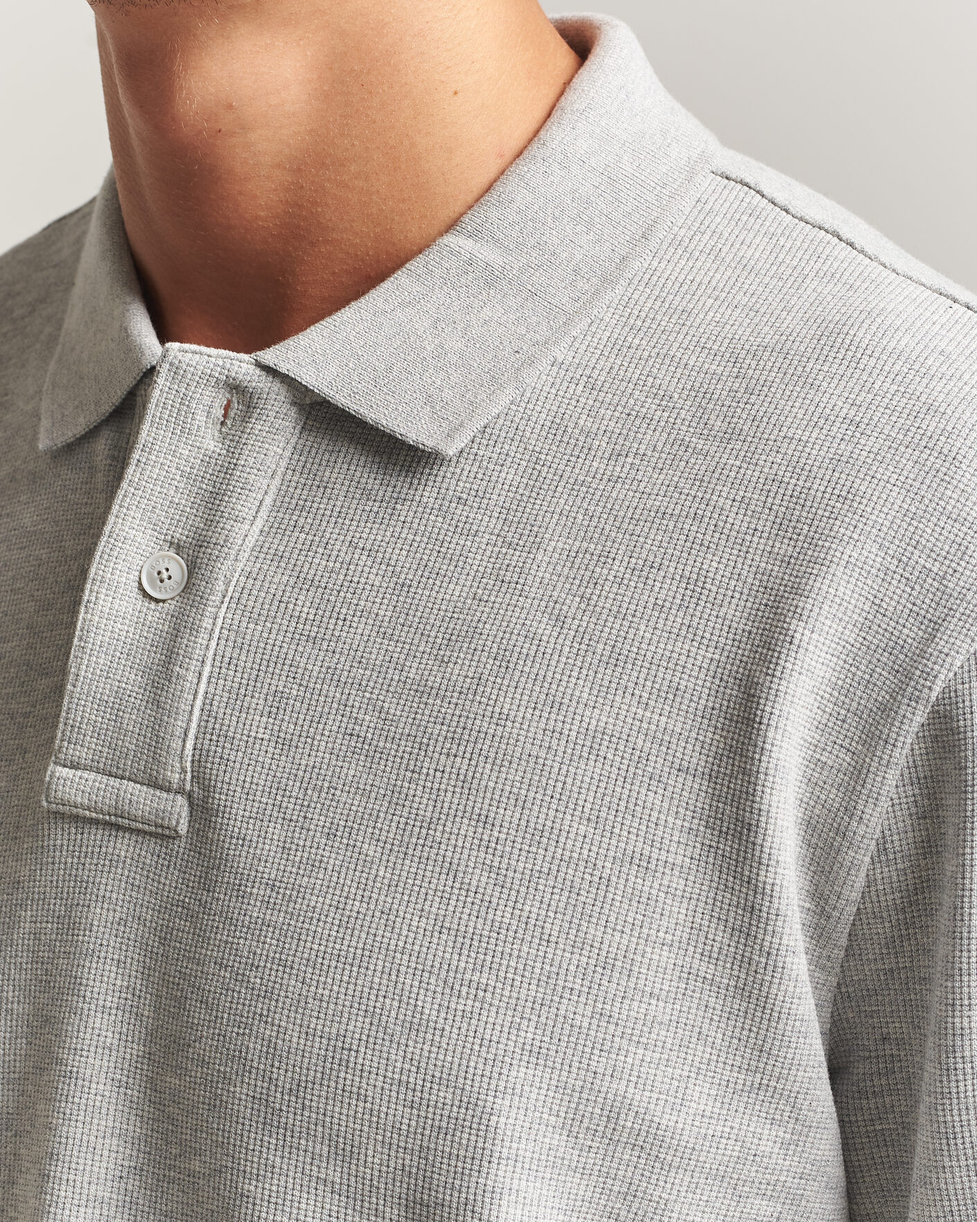 Mies | Puserot | BOSS ORANGE | Petempesto Polo Sweater Open Grey