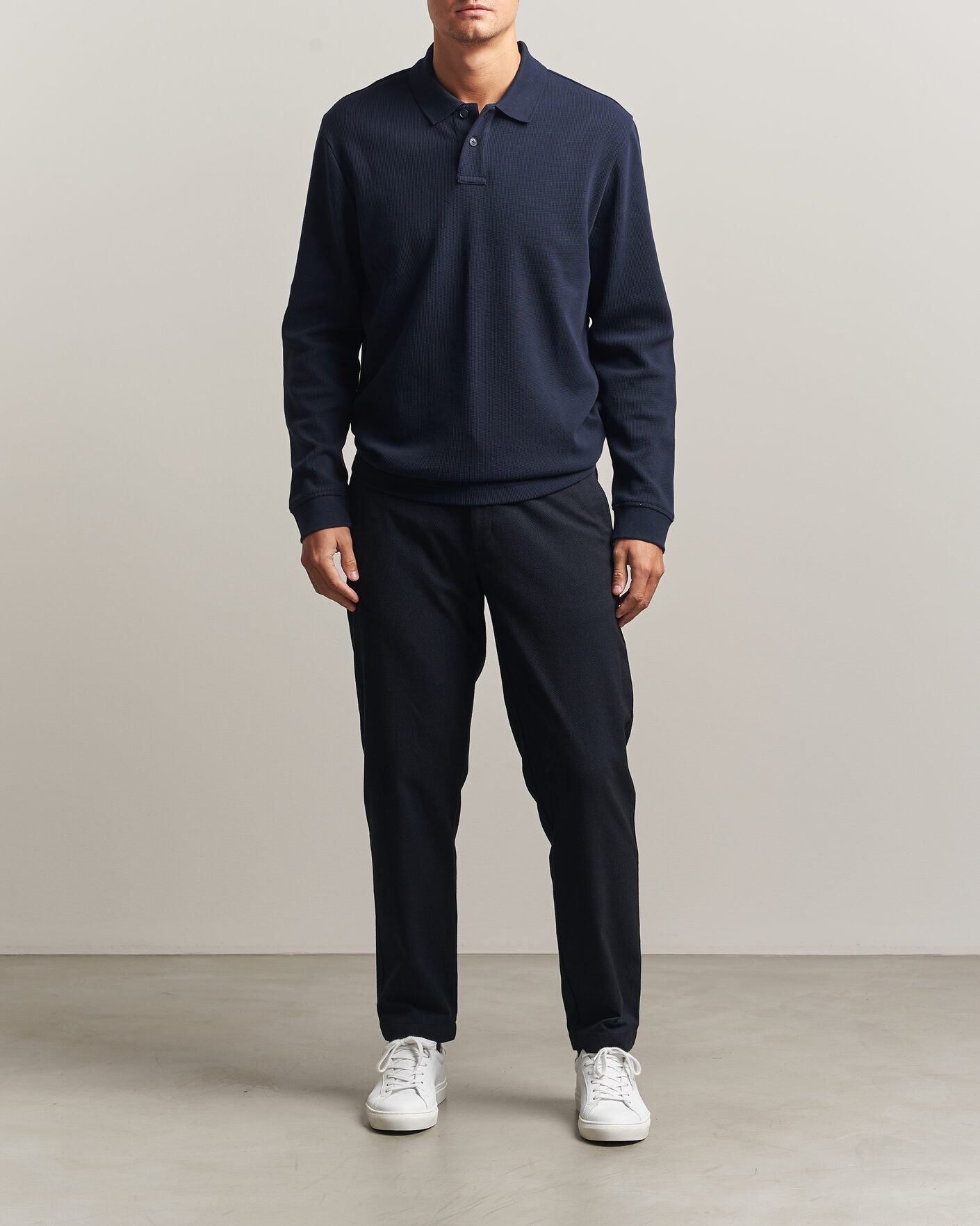 Mies | Puserot | BOSS ORANGE | Petempesto Polo Sweater Dark Blue