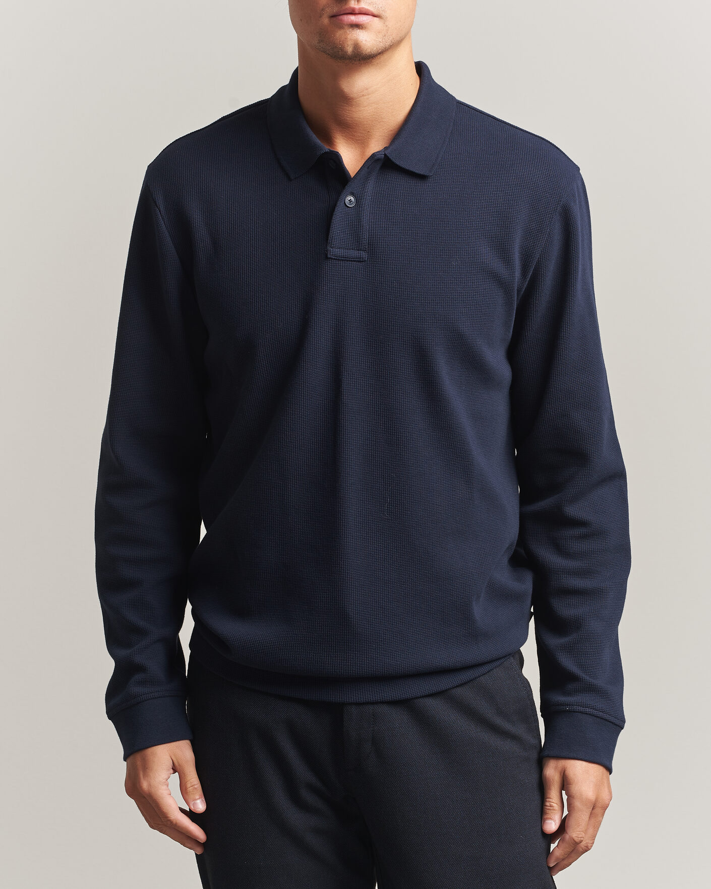 Mies | Puserot | BOSS ORANGE | Petempesto Polo Sweater Dark Blue