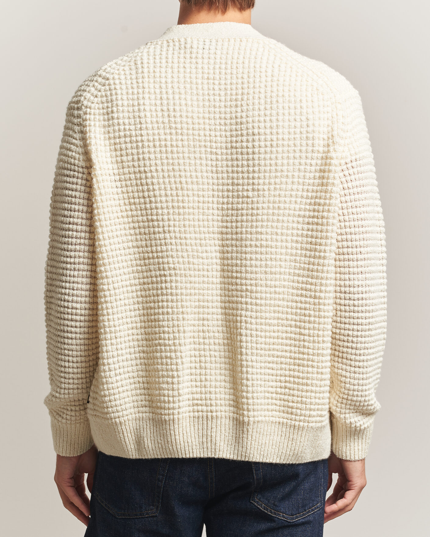 Mies | Puserot | BOSS ORANGE | Korsico Wool Knitted Cardigan Open White