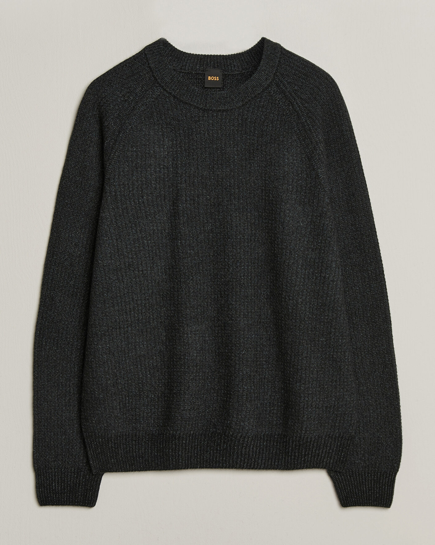 Mies | Puserot | BOSS ORANGE | Kepler Wool Knitted Sweater Black