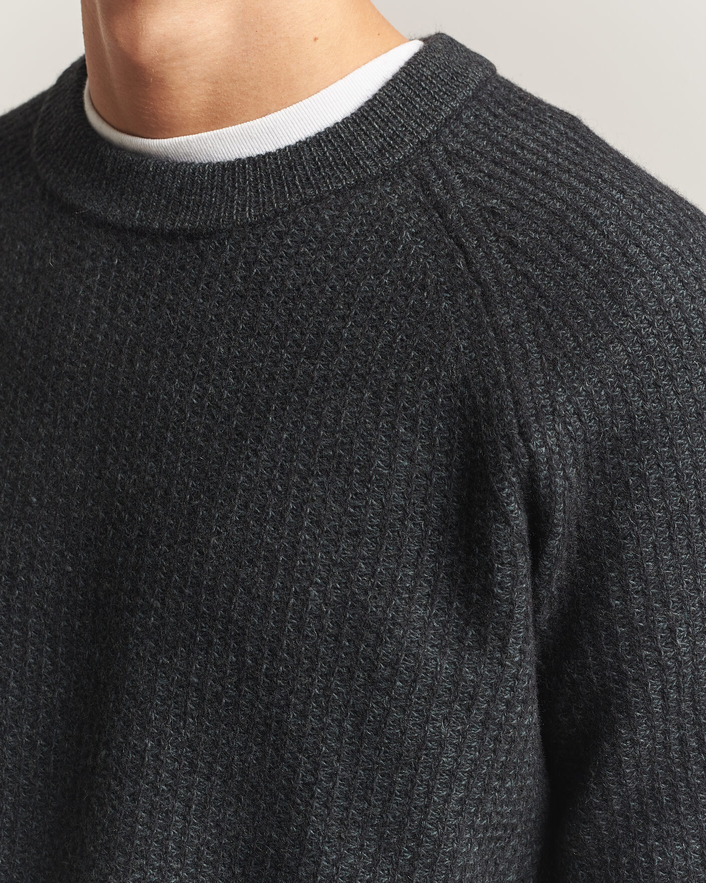 Mies | Puserot | BOSS ORANGE | Kepler Wool Knitted Sweater Black