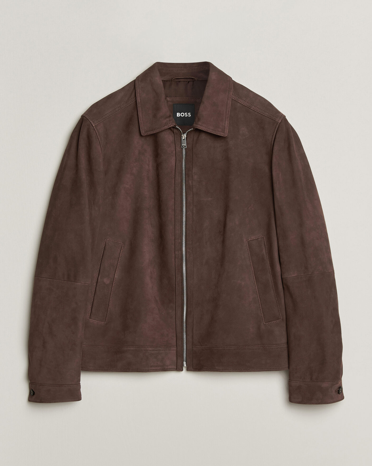 Mies | Takit | BOSS BLACK | Malbano Suede Jacket Dark Brown