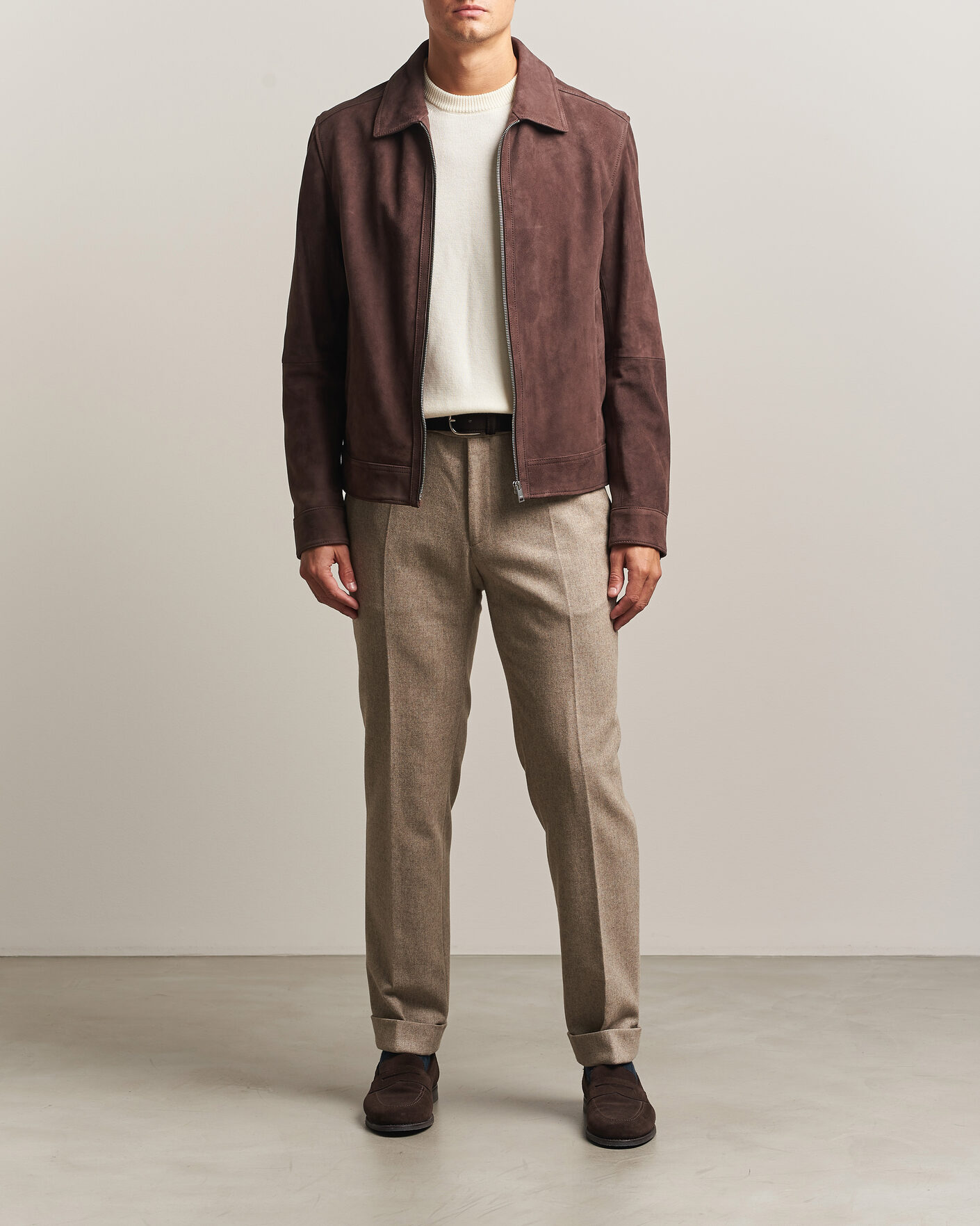 Mies | Takit | BOSS BLACK | Malbano Suede Jacket Dark Brown