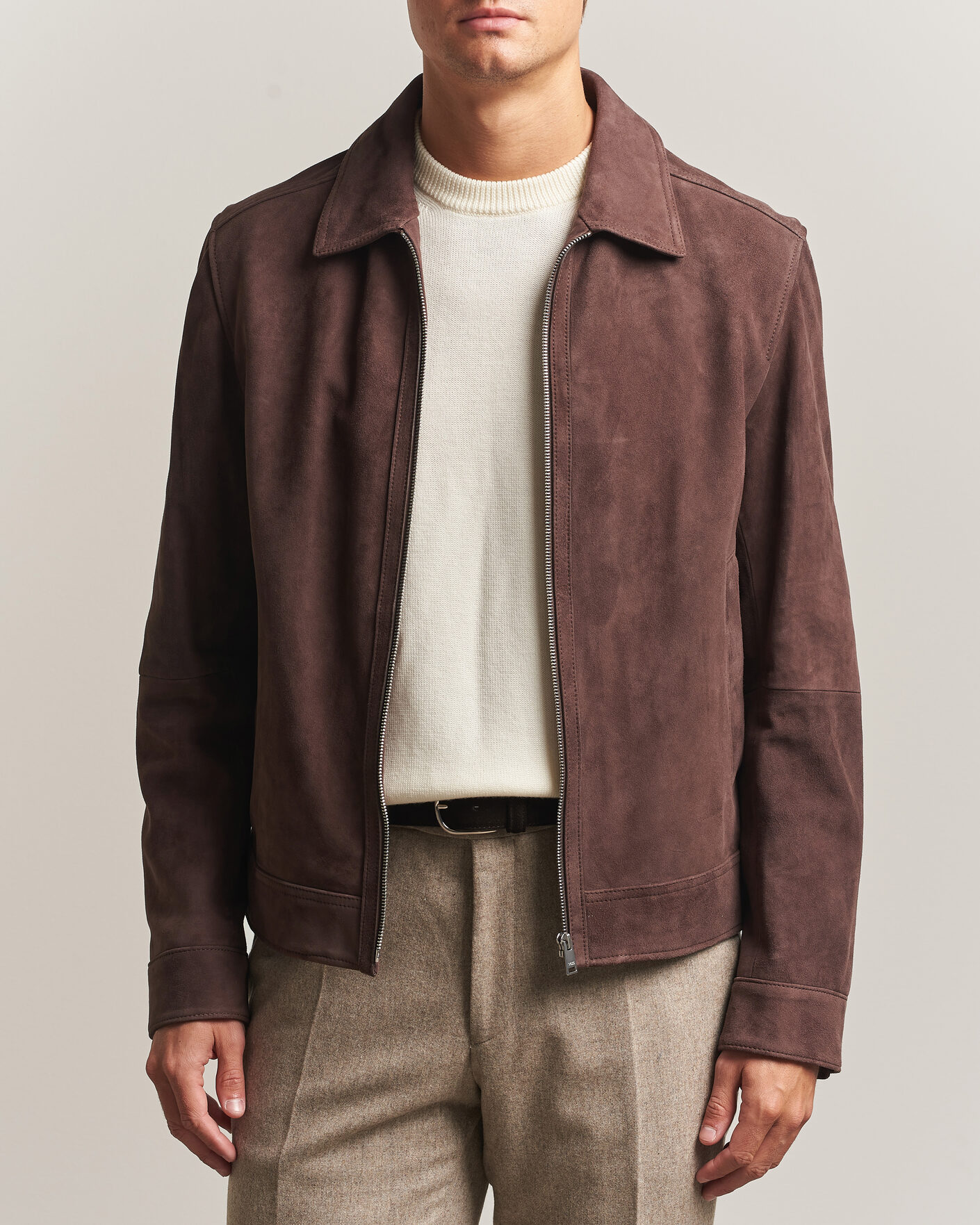 Mies | Takit | BOSS BLACK | Malbano Suede Jacket Dark Brown