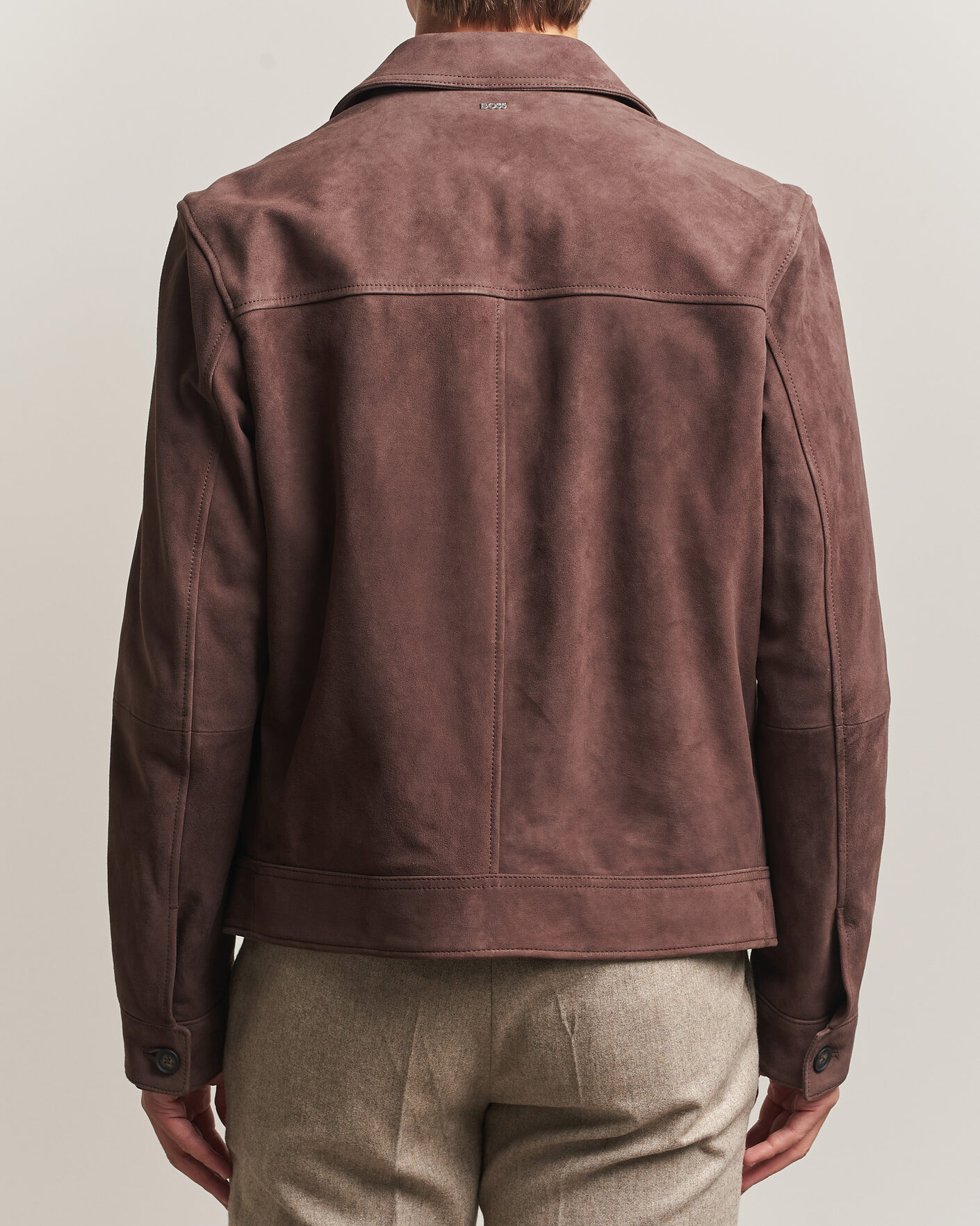 Mies | Takit | BOSS BLACK | Malbano Suede Jacket Dark Brown