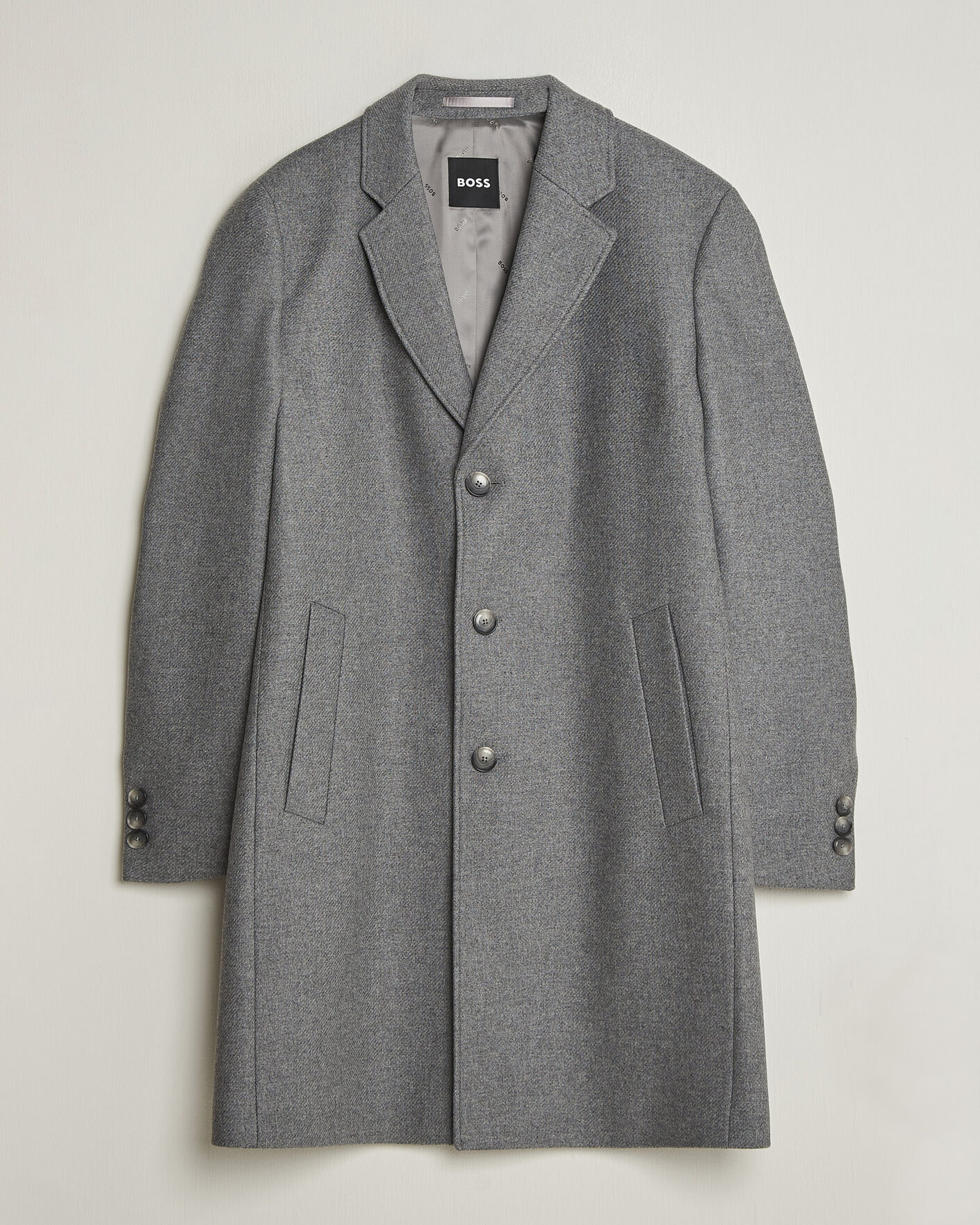 Mies | Takit | BOSS BLACK | Hyde Wool Coat Medium Grey