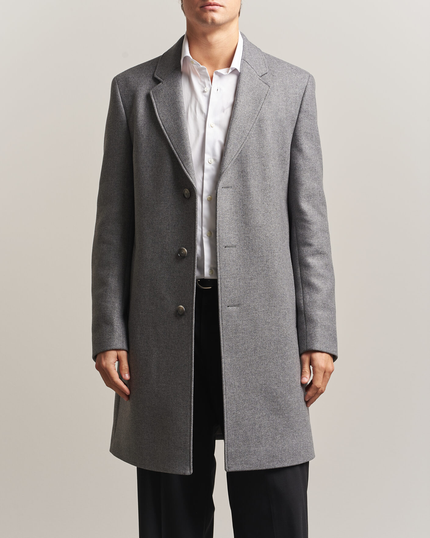 Mies | Takit | BOSS BLACK | Hyde Wool Coat Medium Grey
