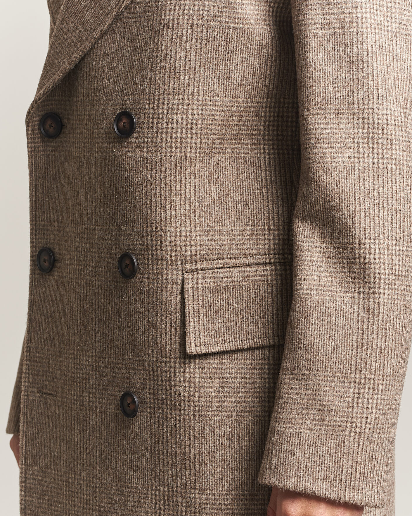 Mies | Takit | BOSS BLACK | Jared Wool Double Breasted Coat Open Brown