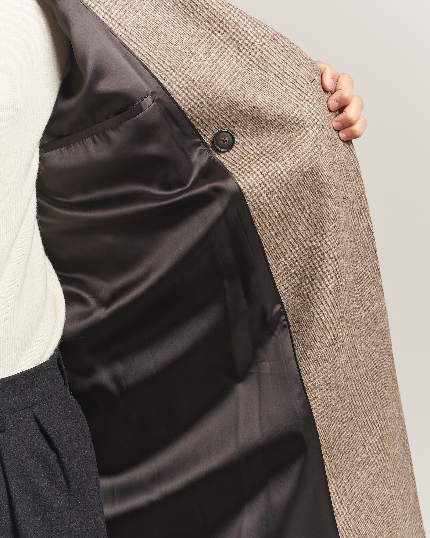 Mies | Takit | BOSS BLACK | Jared Wool Double Breasted Coat Open Brown