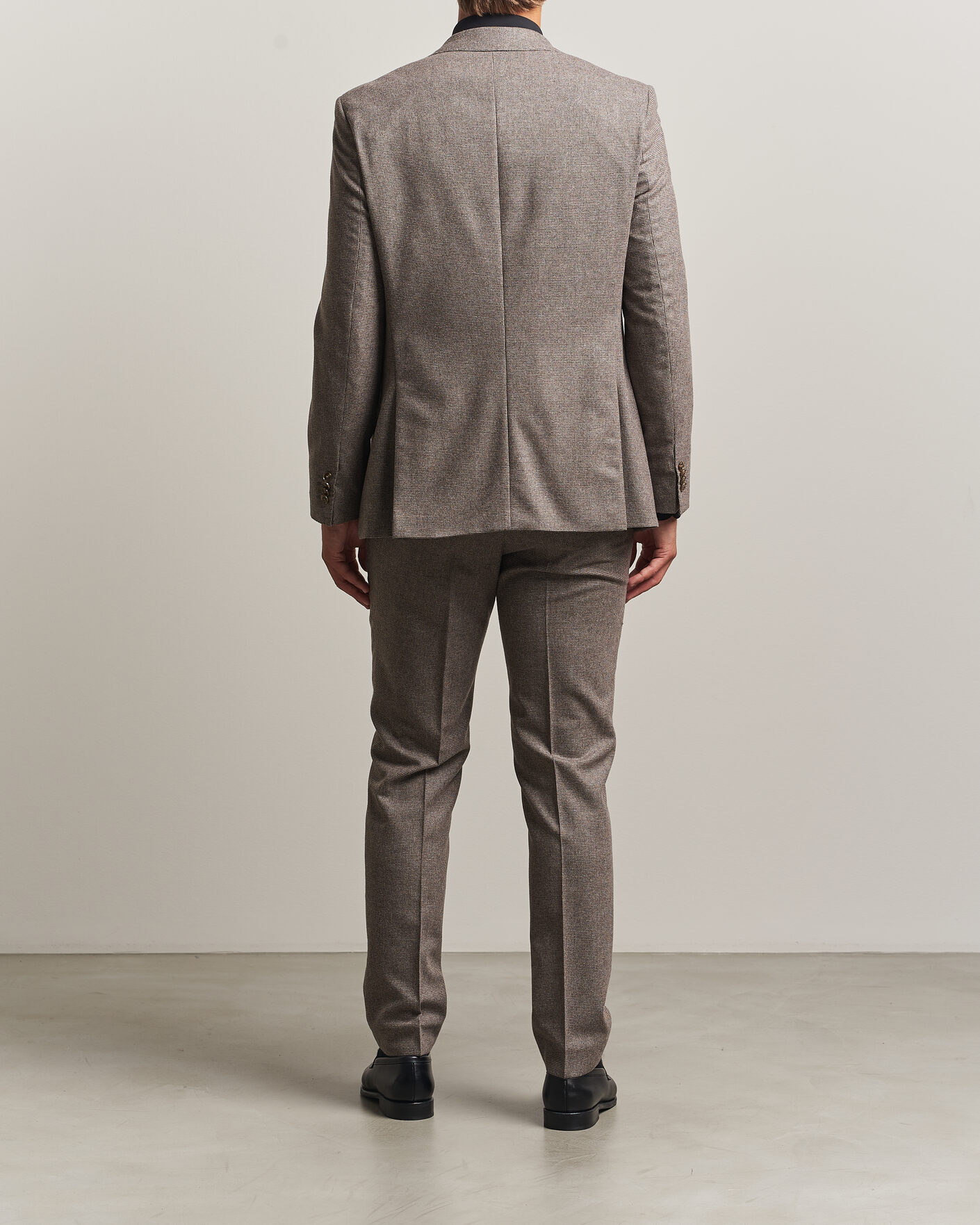 Mies | Puvut | BOSS BLACK | Huge Wool Pepita Suit Dark Brown