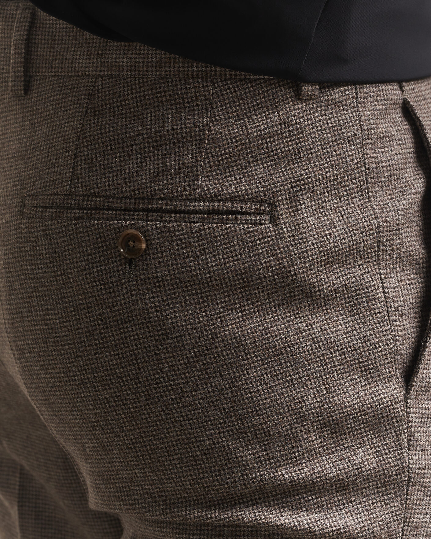 Mies | Puvut | BOSS BLACK | Huge Wool Pepita Suit Dark Brown