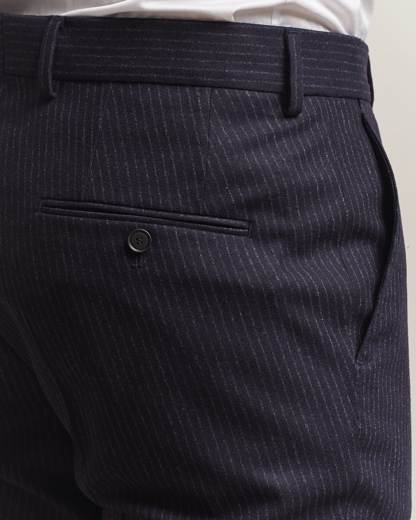 Mies | Puvut | BOSS BLACK | Huge Wool Pinstriped Suit Dark Blue