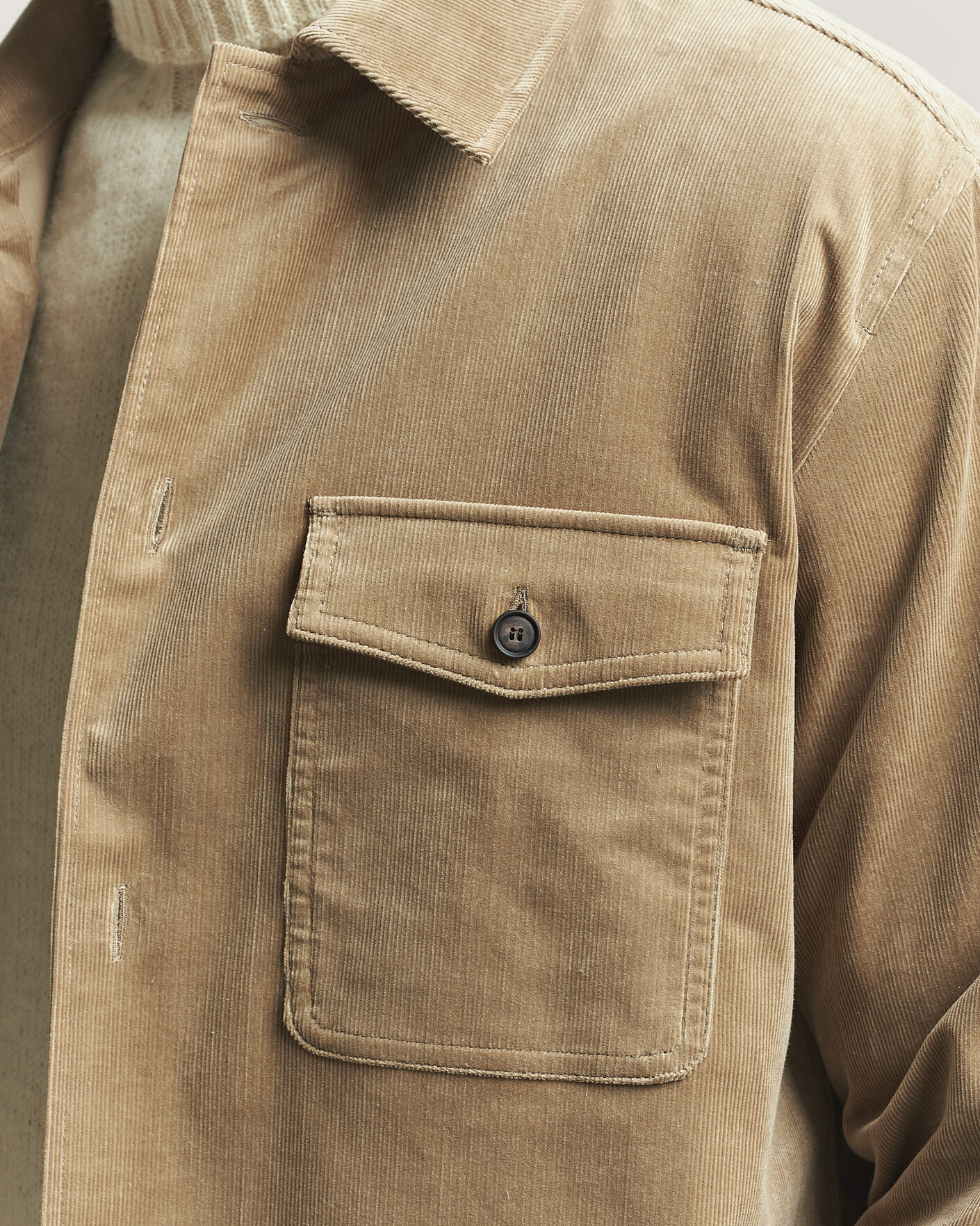 Mies | Kauluspaidat | BOSS BLACK | Carper Corduroy Overshirt Open Brown