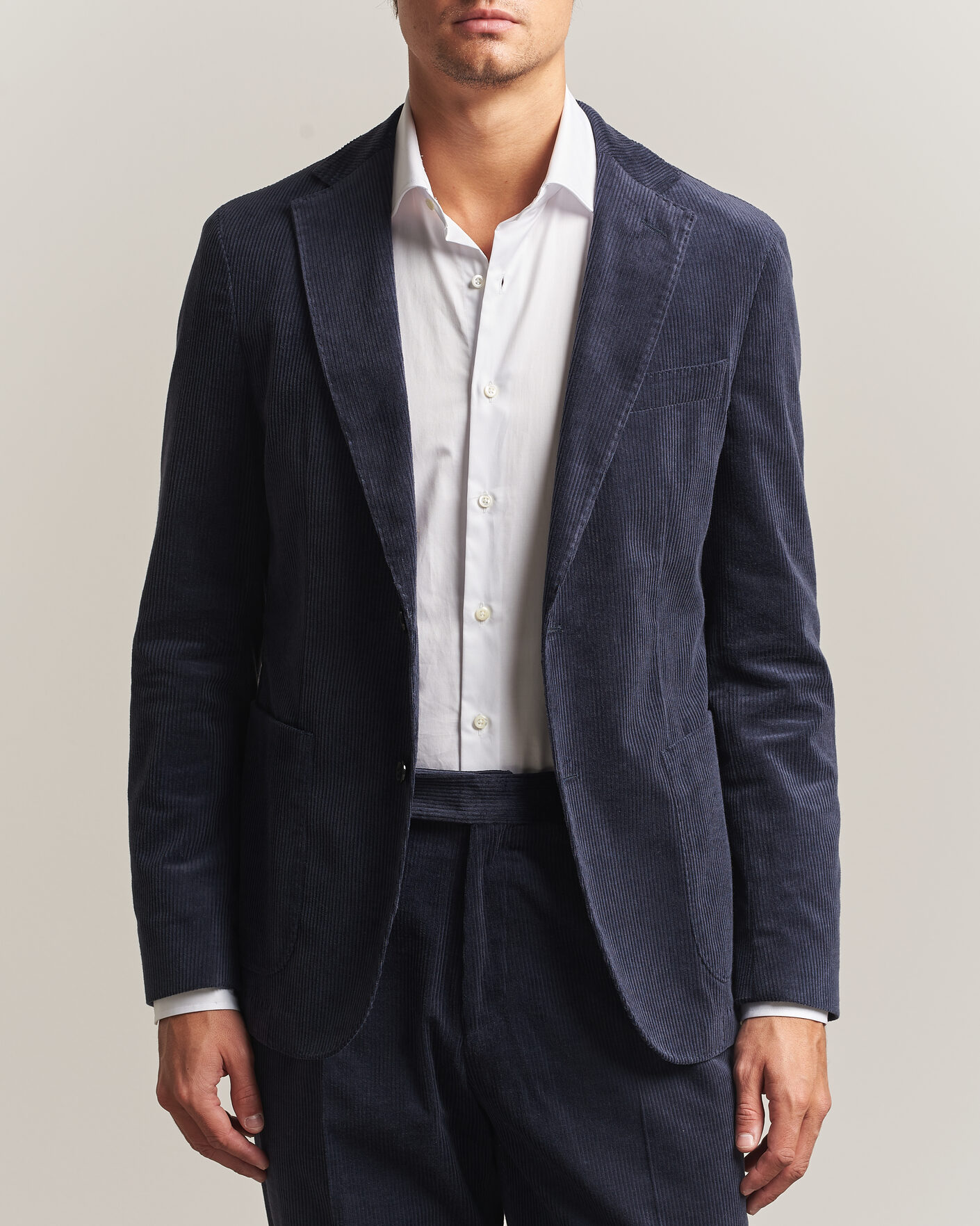 Mies | Pikkutakit | BOSS BLACK | Hanry Corduroy Suit Blazer Open Blue
