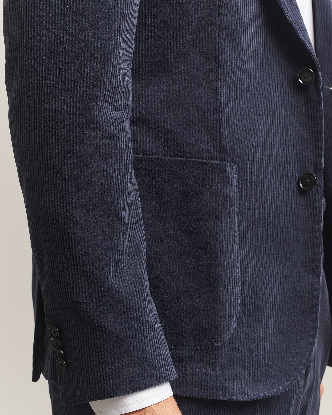 Mies | Pikkutakit | BOSS BLACK | Hanry Corduroy Suit Blazer Open Blue