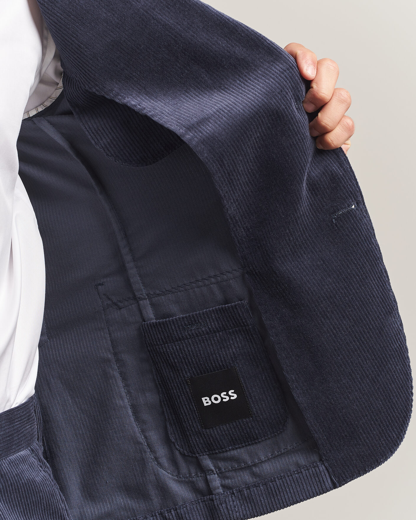 Mies | Pikkutakit | BOSS BLACK | Hanry Corduroy Suit Blazer Open Blue