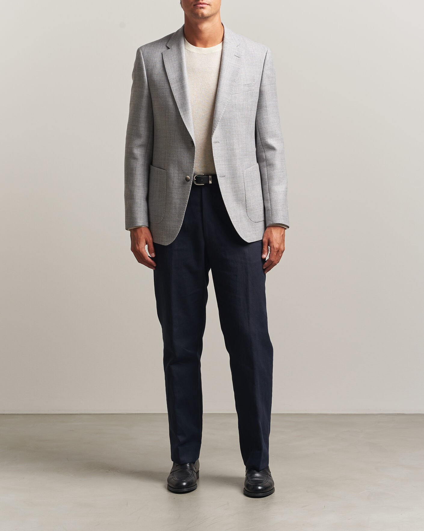 Mies | Pikkutakit | BOSS BLACK | Hutson Wool Patch Pocket Blazer Light Grey