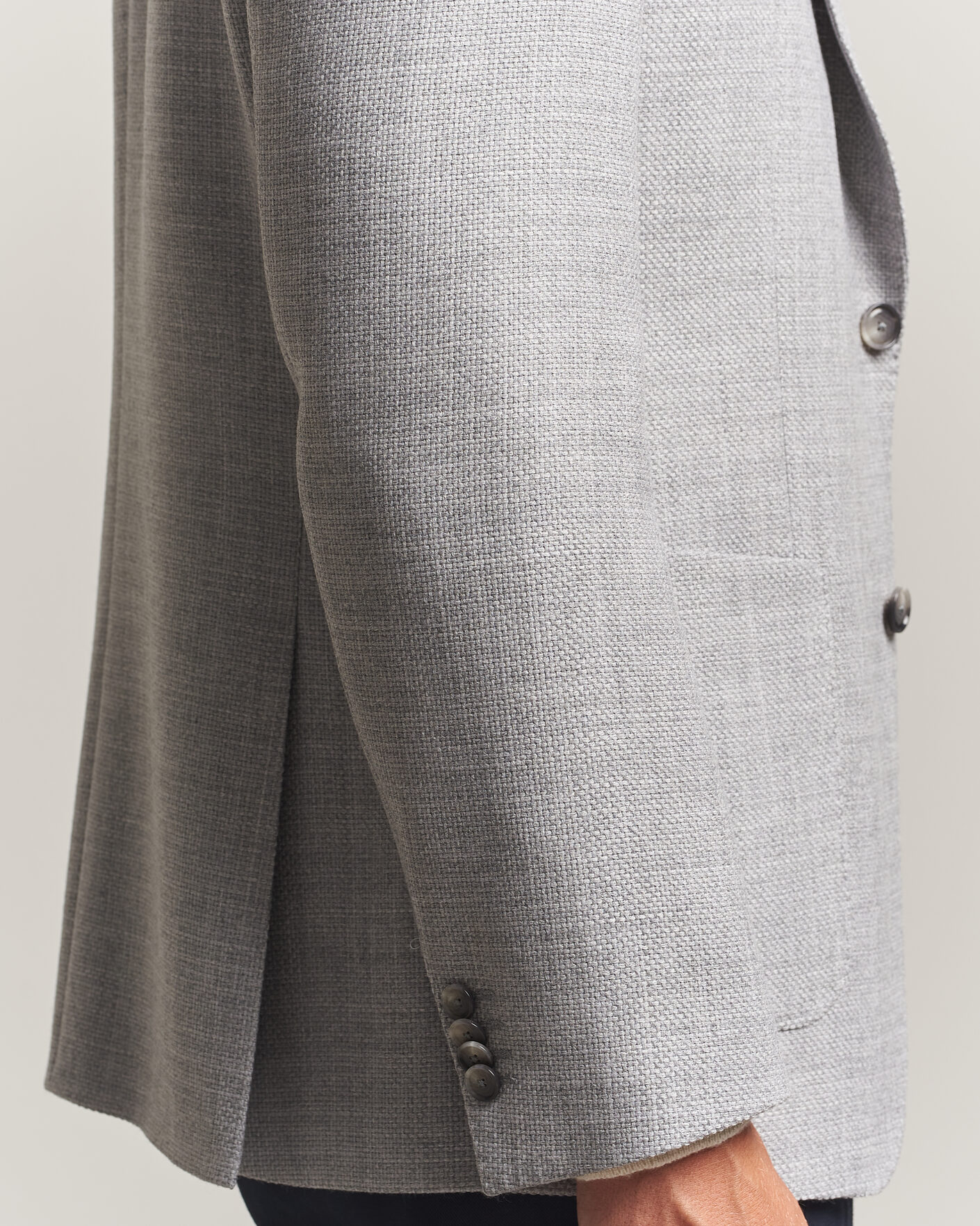 Mies | Pikkutakit | BOSS BLACK | Hutson Wool Patch Pocket Blazer Light Grey