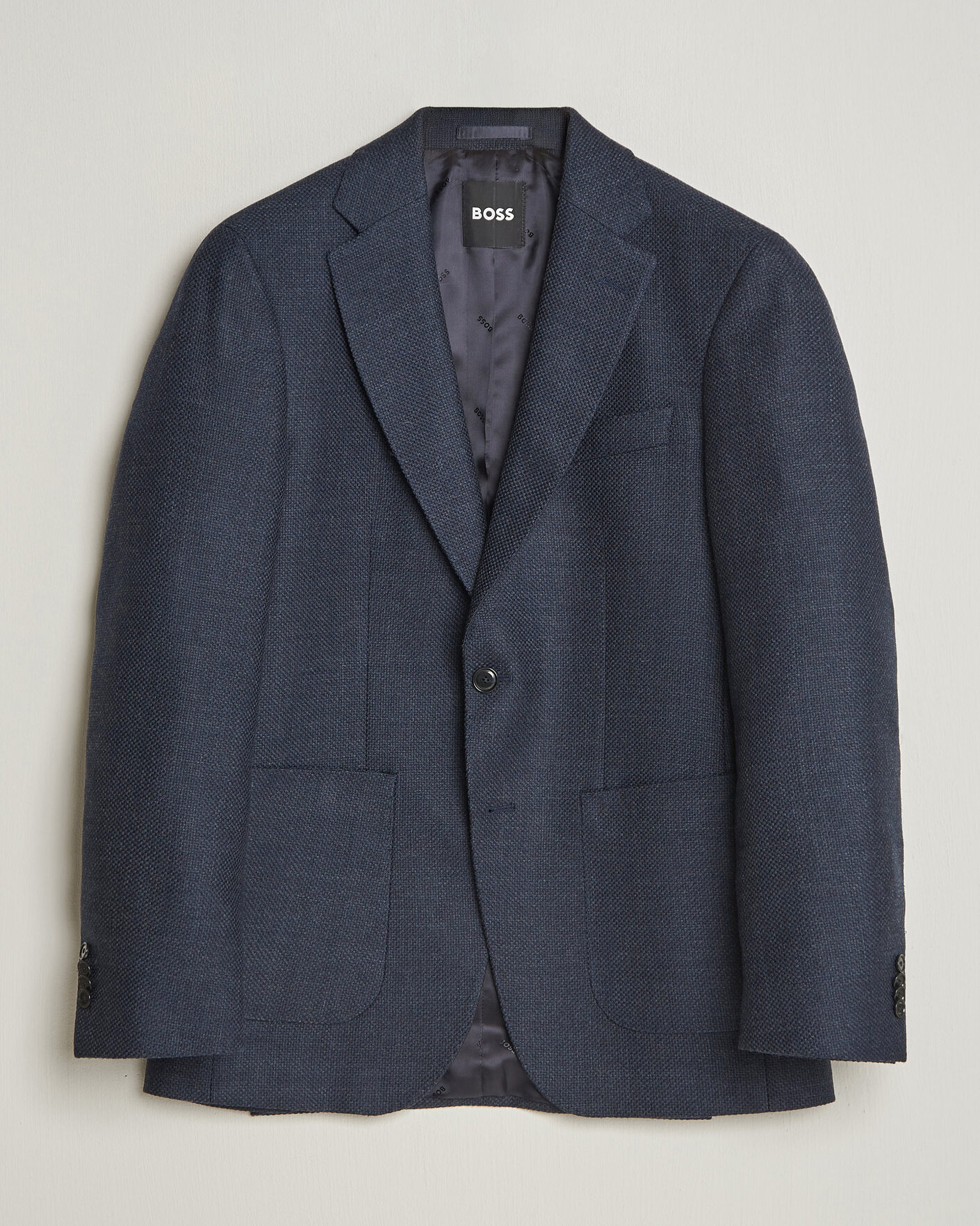 Mies | Pikkutakit | BOSS BLACK | Hutson Wool Patch Pocket Blazer Dark Blue