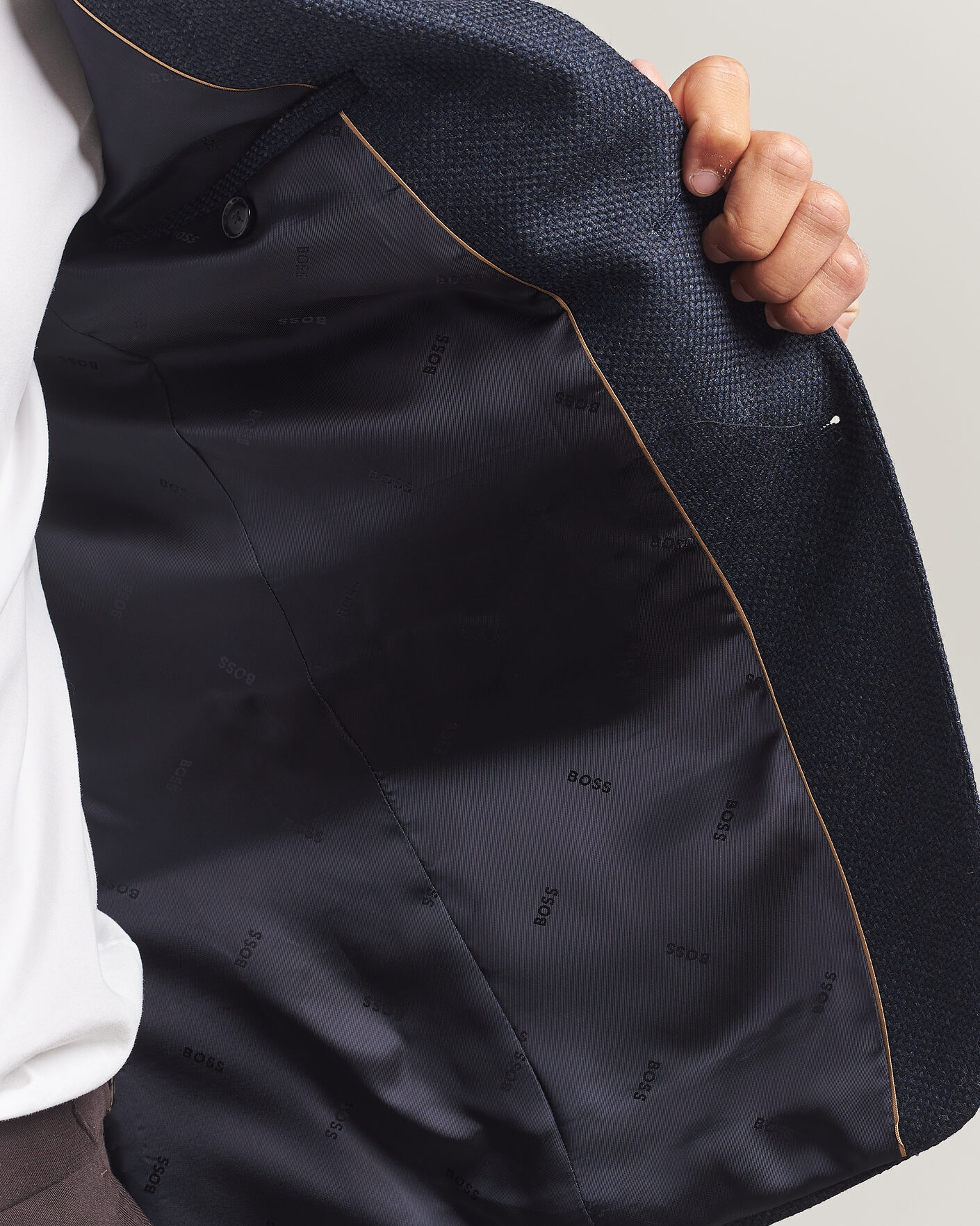 Mies | Pikkutakit | BOSS BLACK | Hutson Wool Patch Pocket Blazer Dark Blue