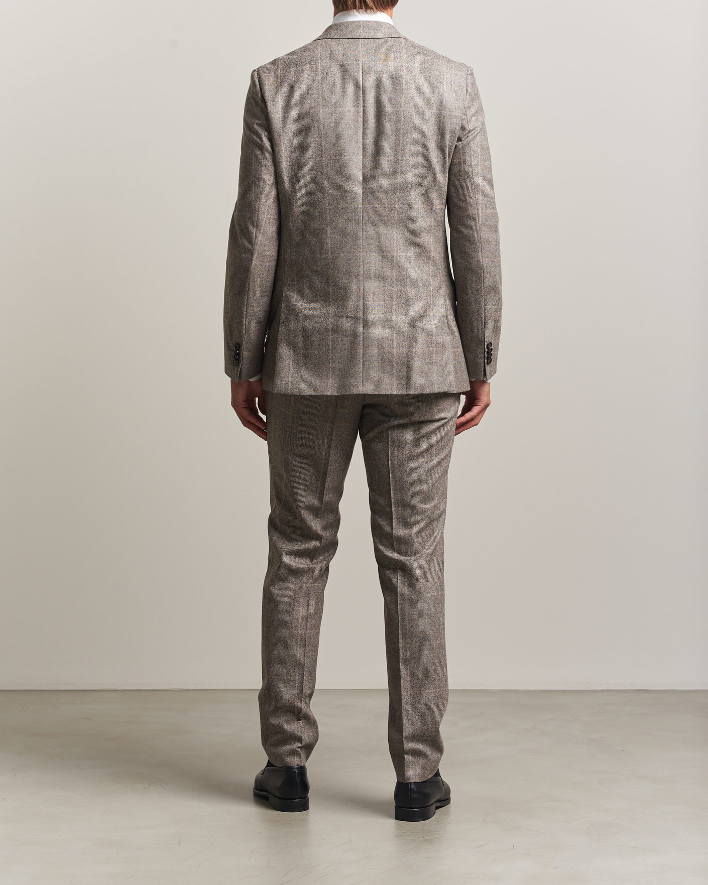 Mies | Puvut | BOSS BLACK | Huge Wool Checked Double Breasted Suit Open Brown