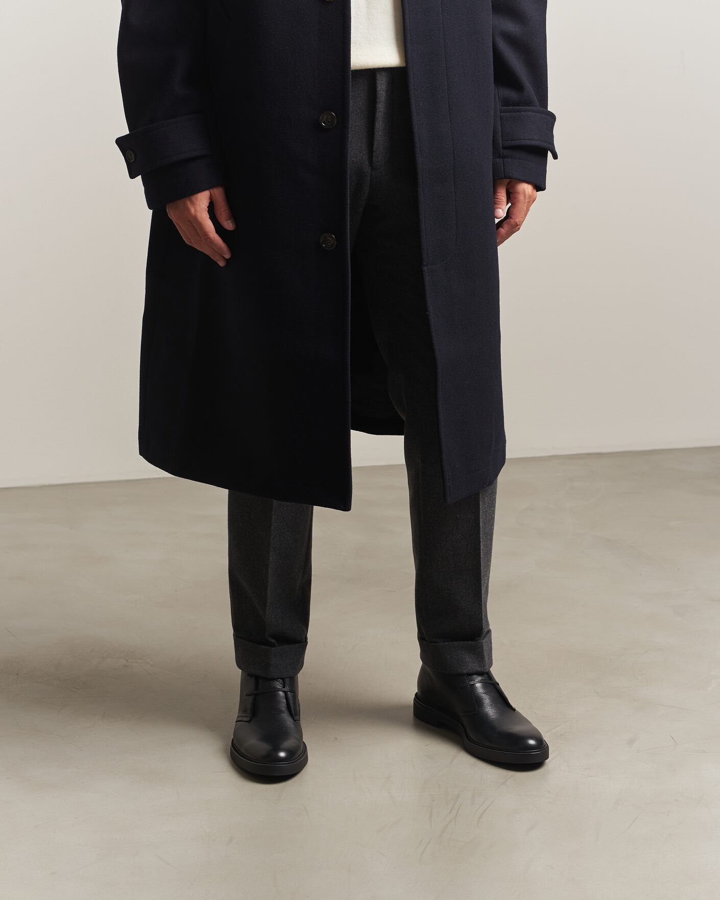 Mies | Nilkkurit | BOSS BLACK | Calev Grained Leather Chukka Boot Black