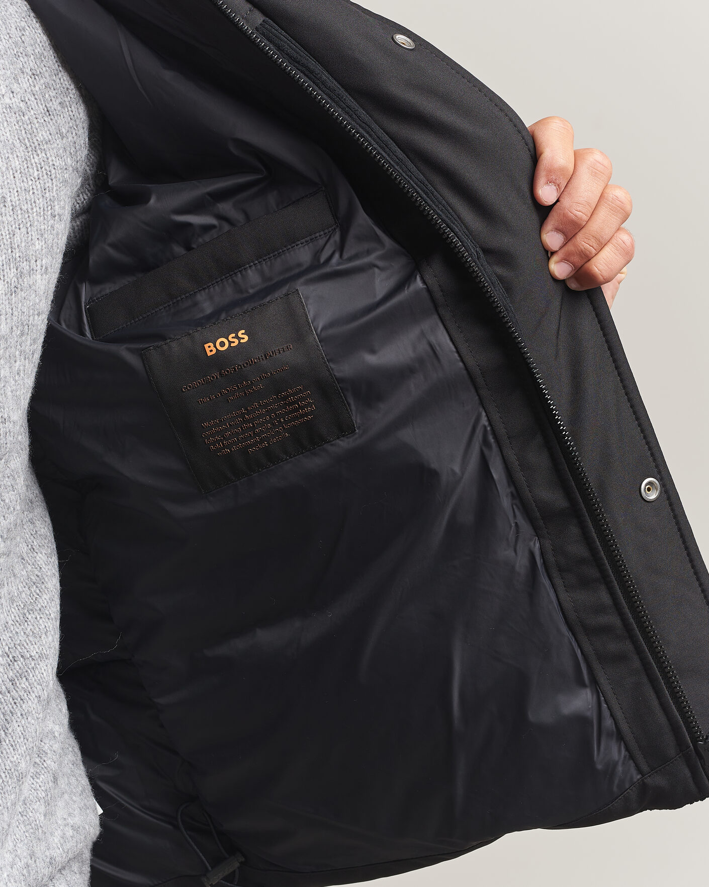 Mies | Takit | BOSS ORANGE | Ocord Corduroy Jacket Black