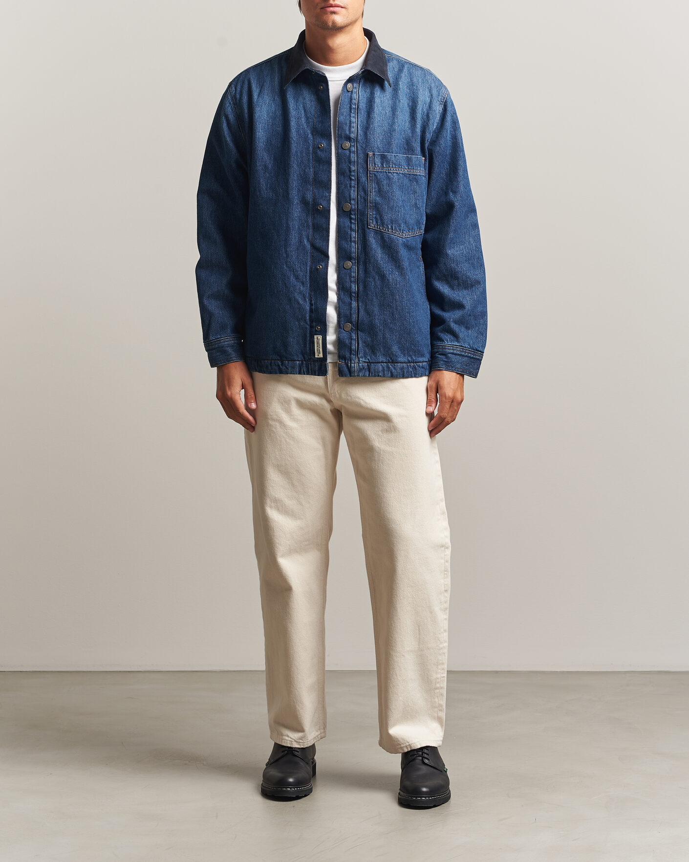 Mies | Kauluspaidat | BOSS ORANGE | Laredo Denim Overshirt Navy