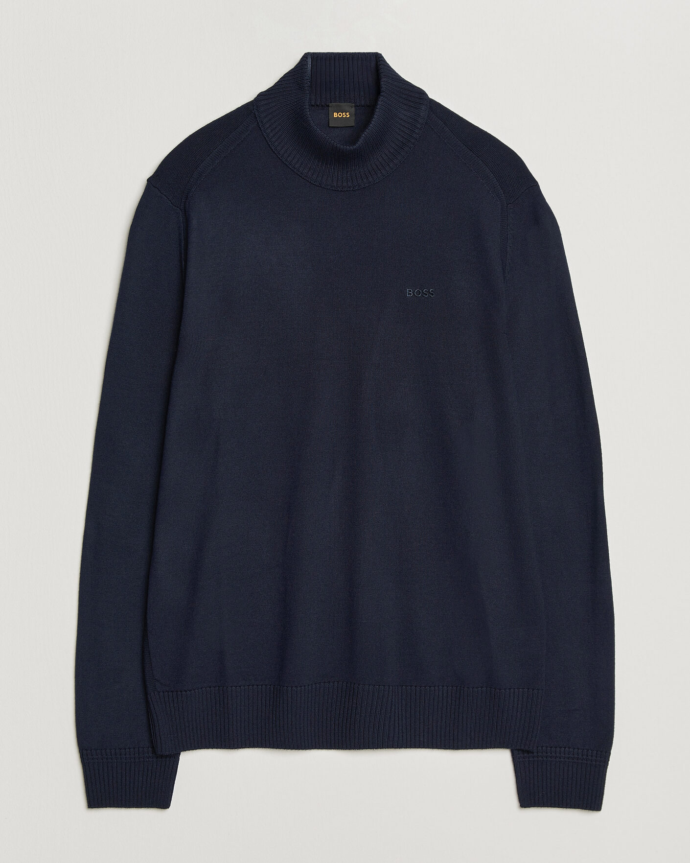 Mies | Puserot | BOSS ORANGE | Avac Knitted Turtleneck Dark Blue