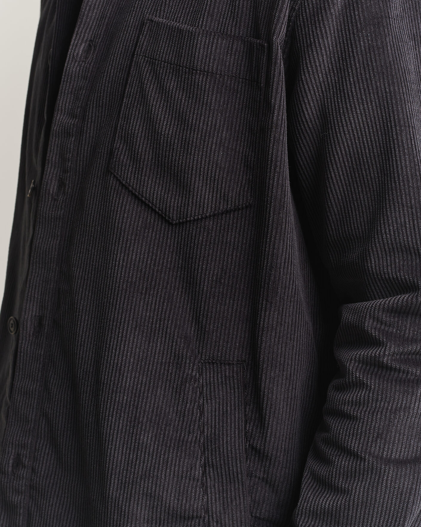 Mies | Kauluspaidat | HUGO | Ecord Corduroy Overshirt Black