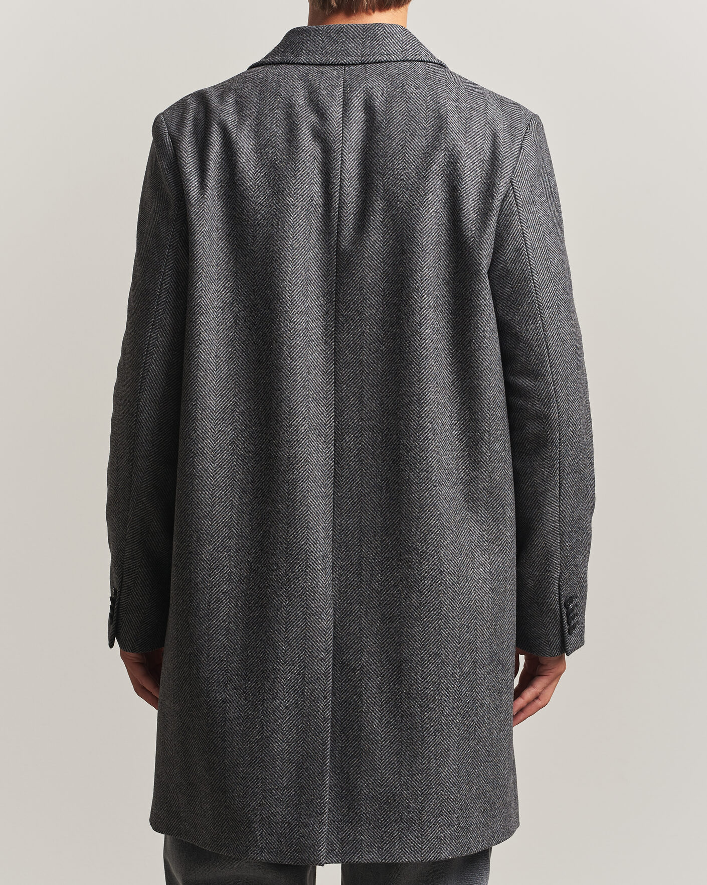 Mies | Takit | HUGO | Malte Herringbone Coat Dark Grey