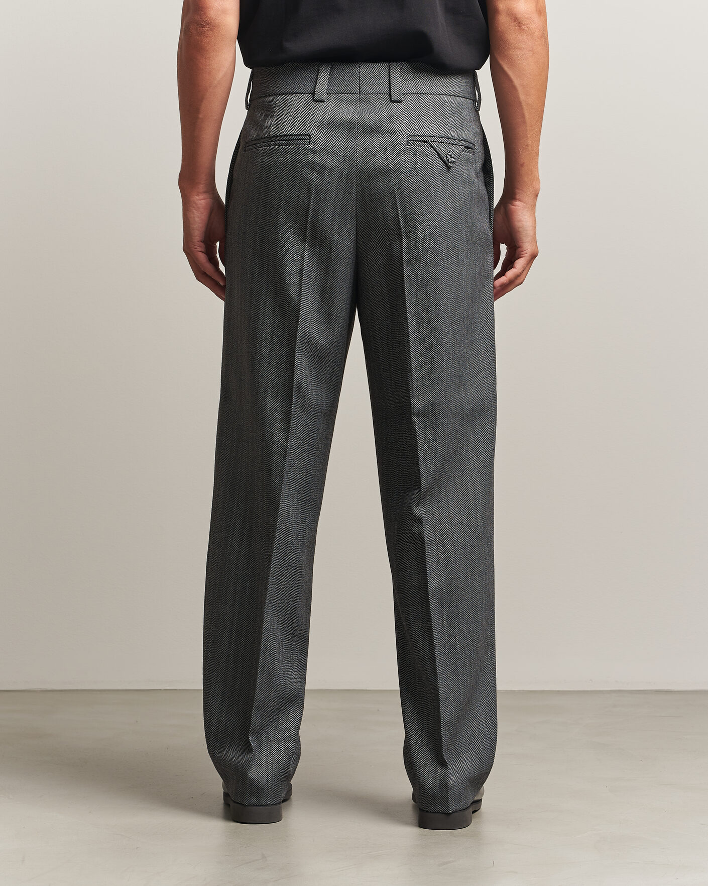 Mies | Housut | HUGO | Flips Herringbone Suit Trousers Dark Grey