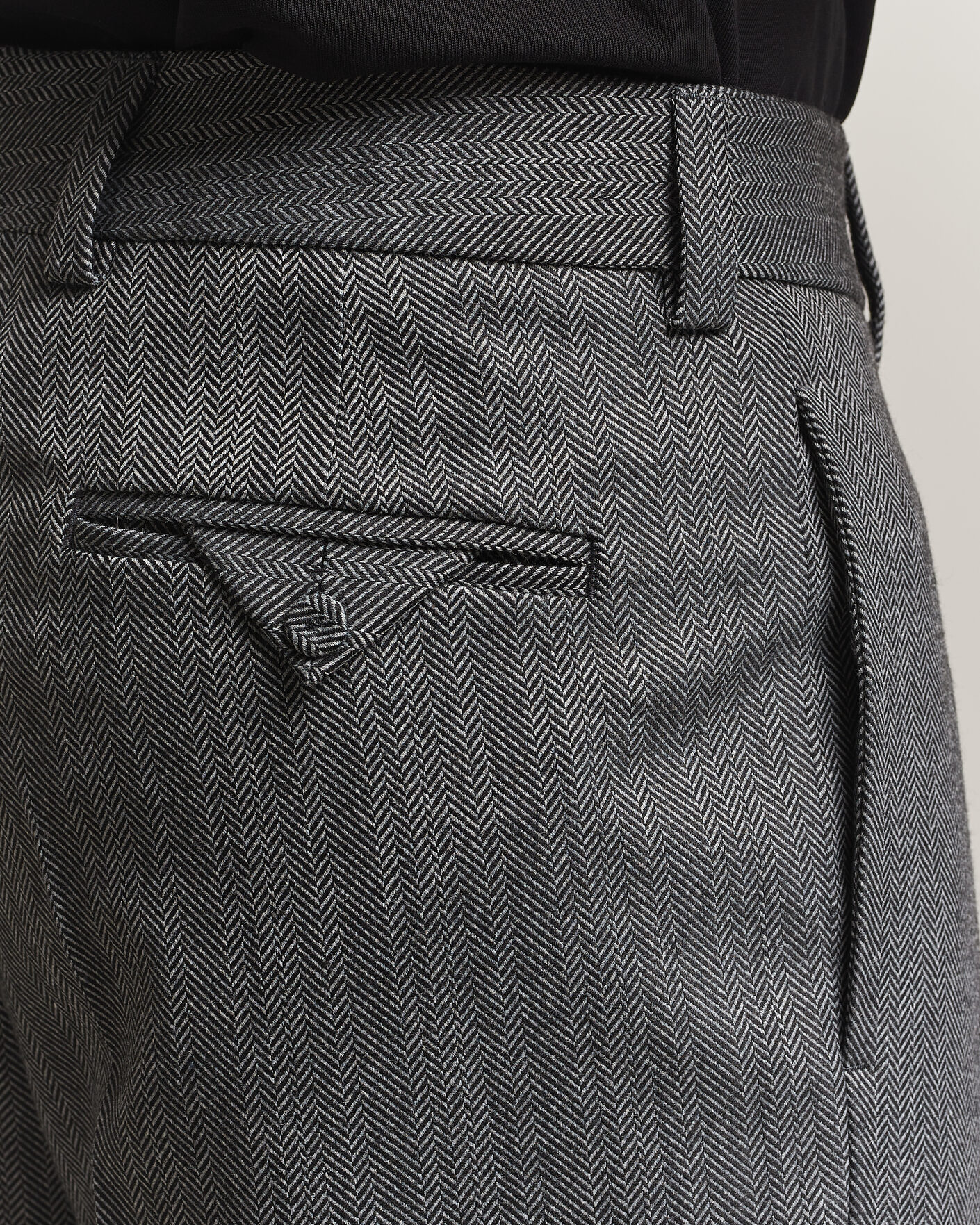 Mies | Housut | HUGO | Flips Herringbone Suit Trousers Dark Grey