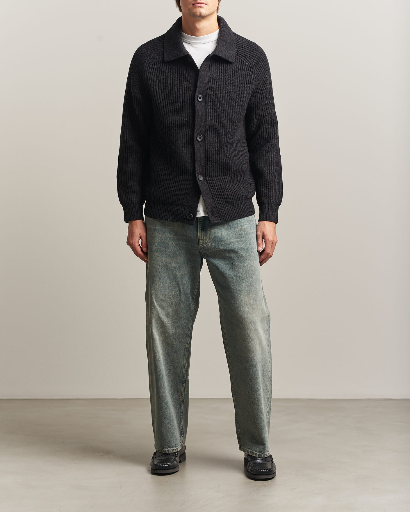 Mies | Puserot | HUGO | Sardeep Wool Knitted Cardigan Black