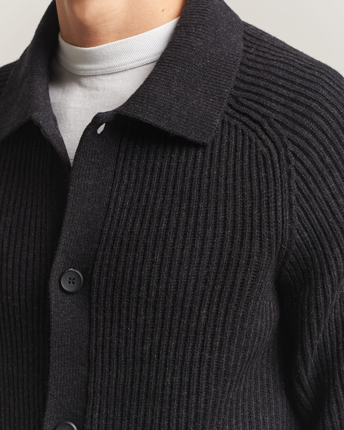 Mies | Puserot | HUGO | Sardeep Wool Knitted Cardigan Black