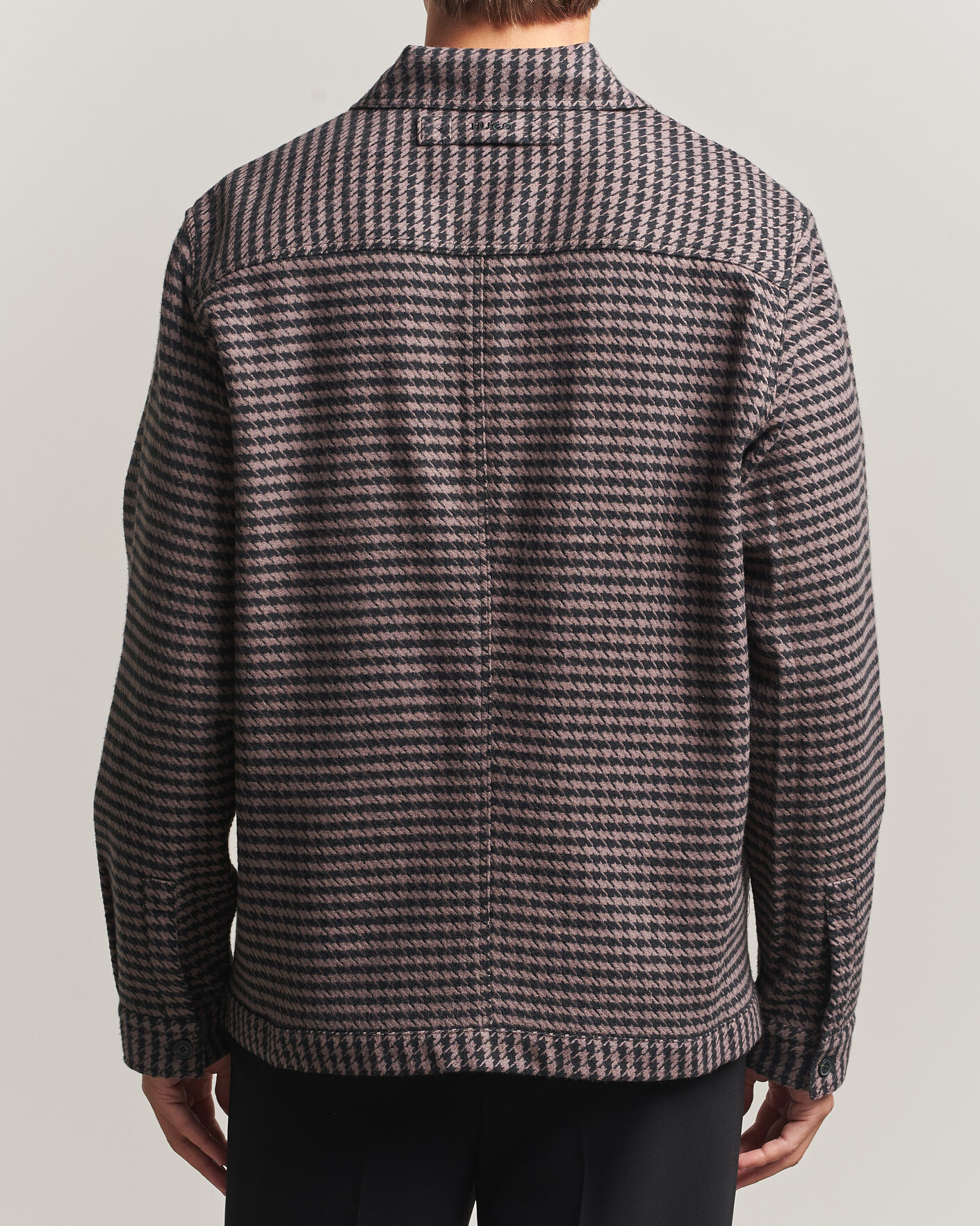 Mies | Kauluspaidat | HUGO | Eniri Houndstooth Overshirt Copper Brown
