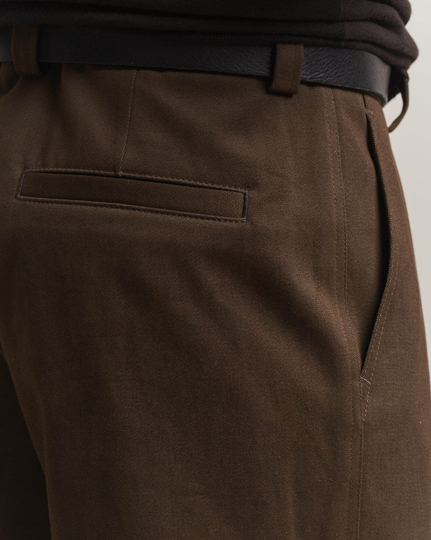 Mies | Housut | BOSS CAMEL | Pave Brushed Cotton Pleated Trousers Open Green