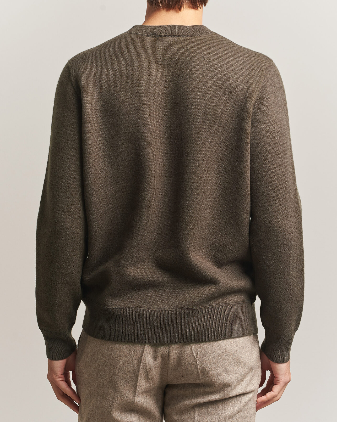 Mies | Puserot | BOSS CAMEL | Farrison Cashmere Knitted Sweater Open Green