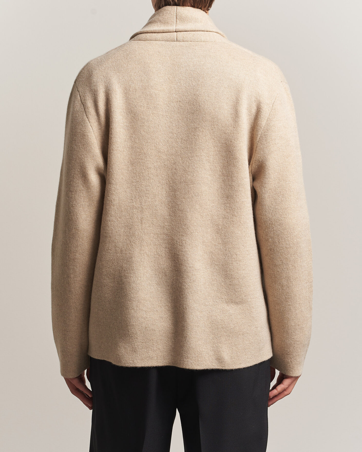 Mies | Puserot | BOSS CAMEL | Fenturo Wool Knitted Cardigan Light Beige