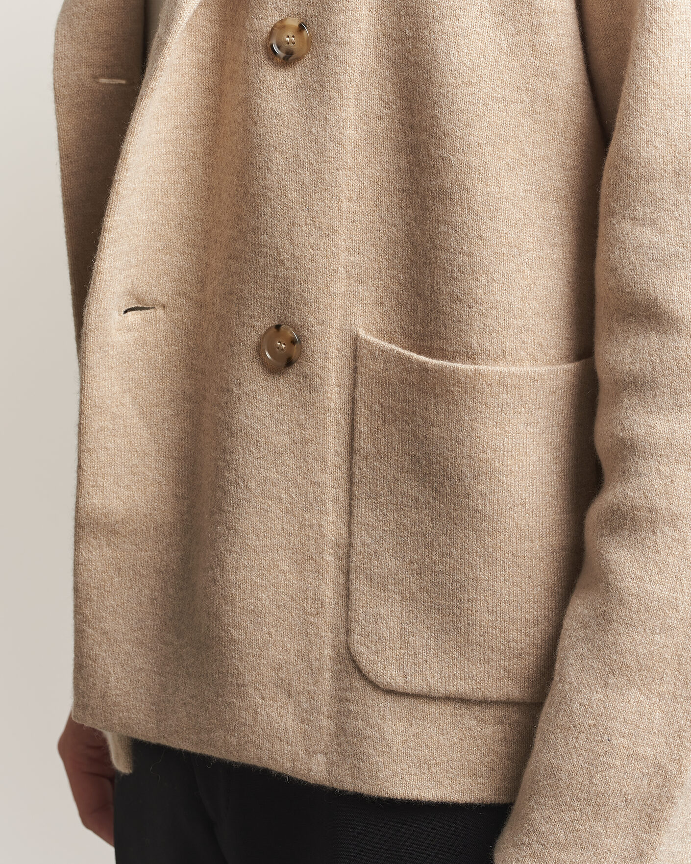 Mies | Puserot | BOSS CAMEL | Fenturo Wool Knitted Cardigan Light Beige