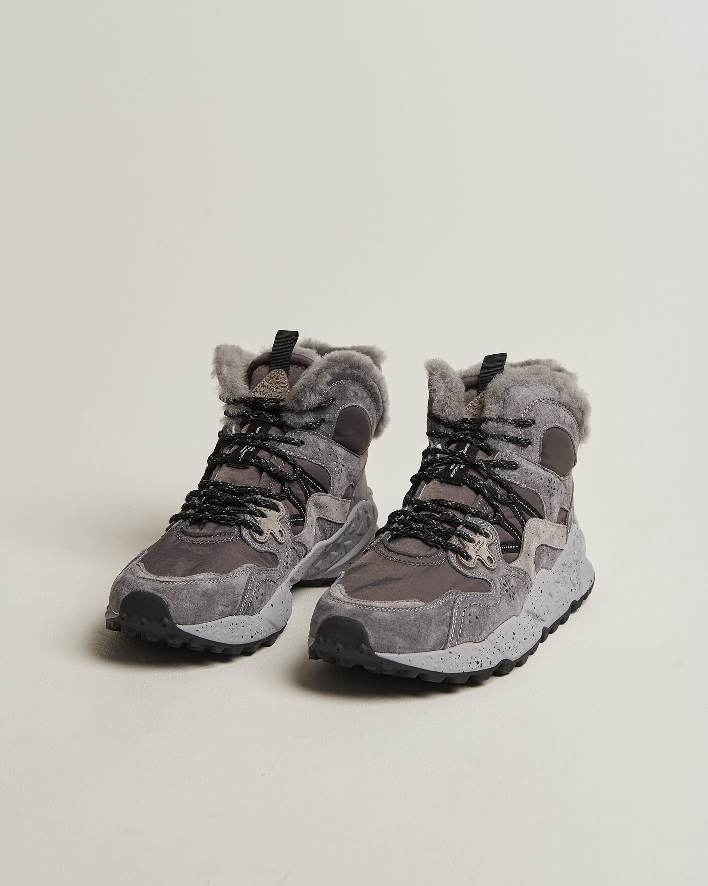Mies | Tennarit | Flower Mountain | Yamano 3 Mid Suede/Sherling Sneaker Grey