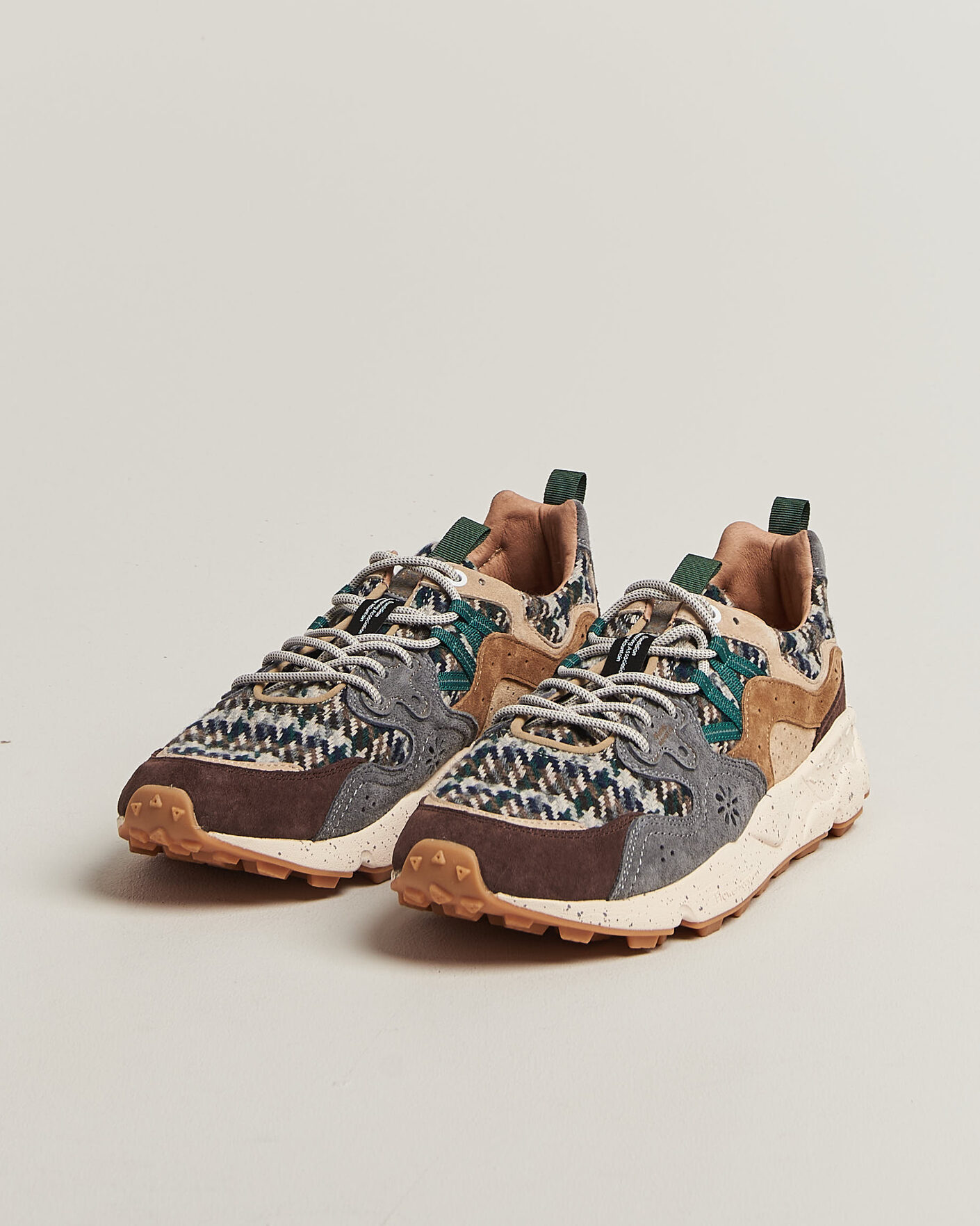 Mies | Tennarit | Flower Mountain | Yamano 3 Suede/Houndstooth Sneaker Multi