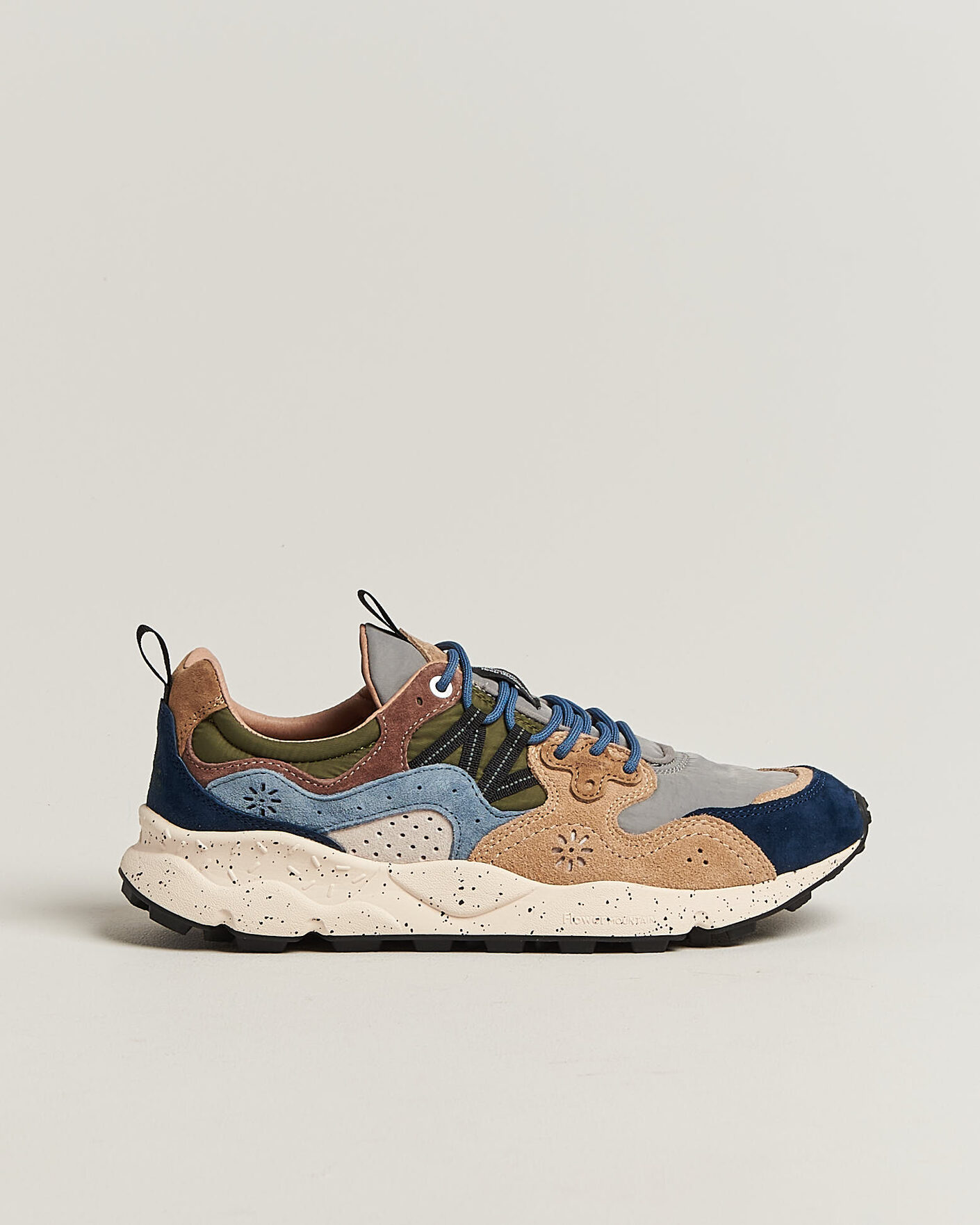 Mies | Tennarit | Flower Mountain | Yamano 3 Suede/Nylon Sneaker Navy/Light Brown