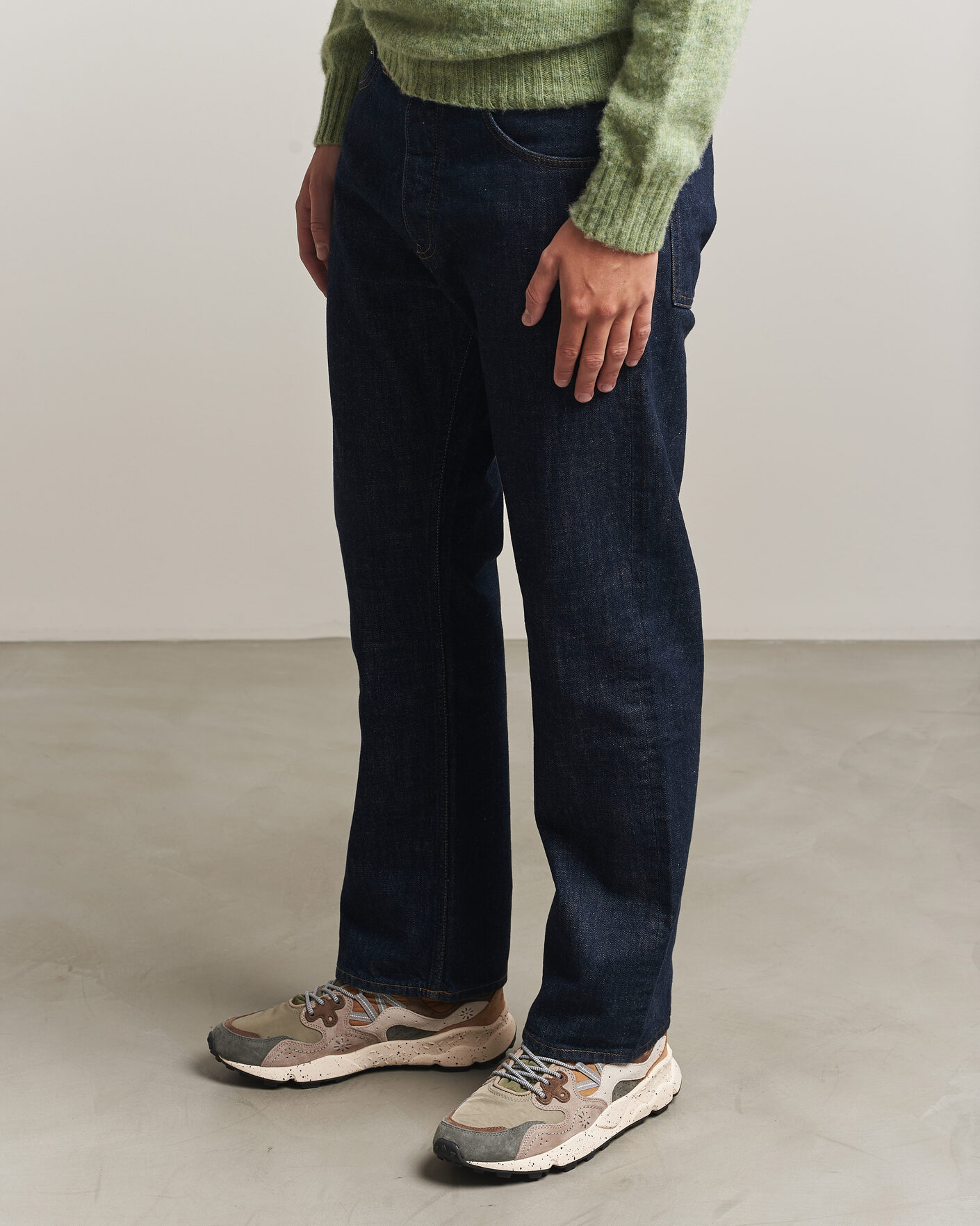 Mies | Tennarit | Flower Mountain | Yamano 3 Suede/Nylon Sneaker Grey/Onion