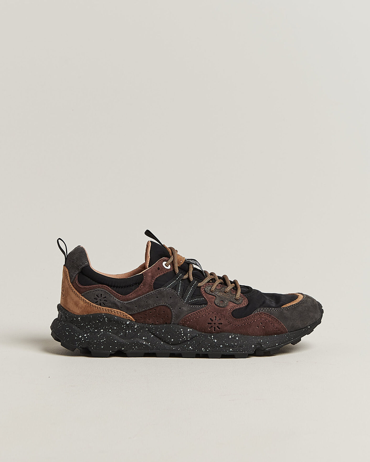 Mies | Tennarit | Flower Mountain | Yamano 3 Suede/Nylon Sneaker Black/Brown