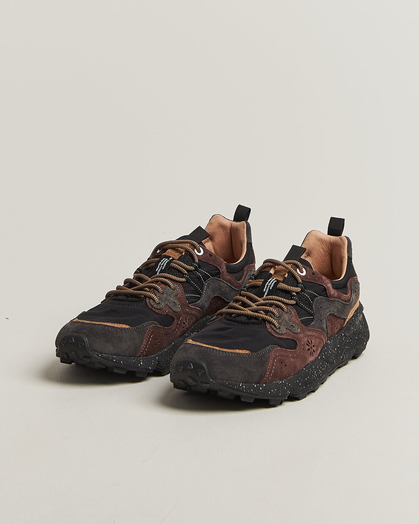 Mies | Tennarit | Flower Mountain | Yamano 3 Suede/Nylon Sneaker Black/Brown
